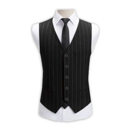 WC013 訂造西裝馬甲男士 薄款商務休閒修身型馬甲 職業裝黑色條紋西服背心 西裝背心專門店 黑色 WC013 訂造西裝馬甲男士 薄款商務休閒修身型馬甲 職業裝黑色條紋西服背心 西裝背心專門店 黑色